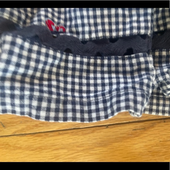 Adorable Green Dog checkered dress blue and white with butterflies size 6 RARE❤️ - Picture 7 of 12
